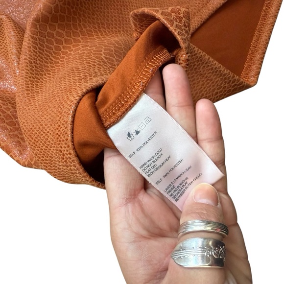 Urban Outfitters Rusty Brown Snakeskin One-Shoulder dress - Picture 6 of 7